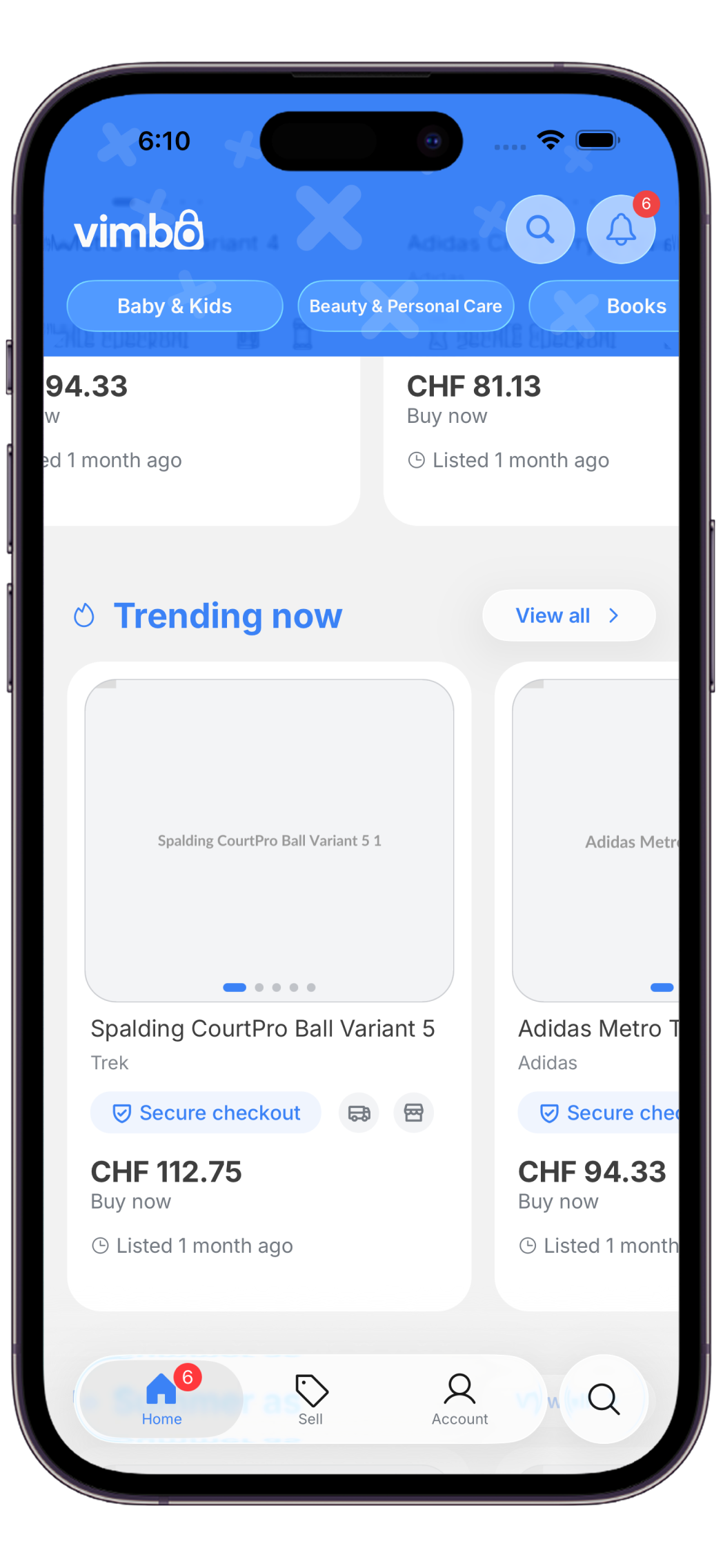 Vimbo app preview